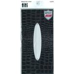 ティッシュボックスカバーtiti クロコ ブラック 【6セット】 ティッシュボックスカバーtiti クロコ ブラック 【6セット】