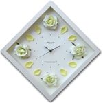 《フラワー掛け時計》Rose Clock Creame