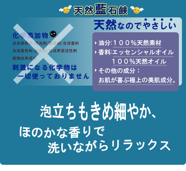 “藍”を使った石鹸