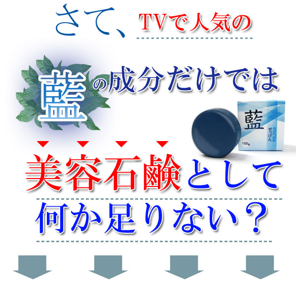 “藍”を使った石鹸