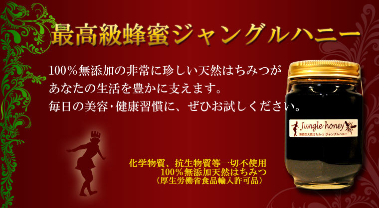 最高峰・100％天然ハチミツ