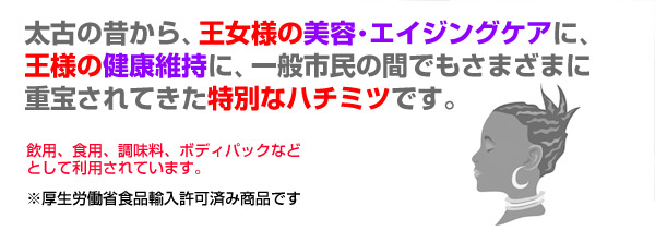 最高峰・100％天然ハチミツ
