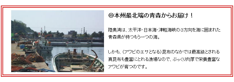 陸奥湾産　真昆布アワビ