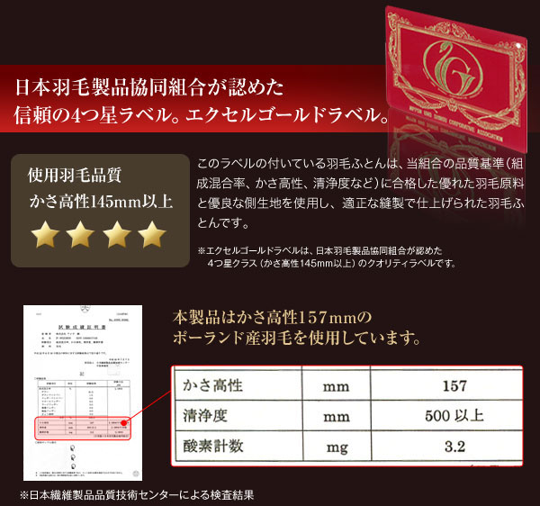 日本製アウトラスト羽毛布団