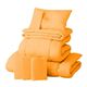【ベッド専用】20色羽根布団8点セット ベッドタイプ・ダブル サニーオレンジ - 縮小画像1