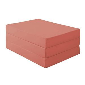 マットレス シングル【厚さ12cm】ローズピンク 新20色 厚さが選べるバランス三つ折りマットレス 商品画像