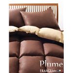 ■ フランス産フェザー100%羽根布団8点セット【Plume】プルーム ベッドタイプ セミダブル ノーブルブラウン
