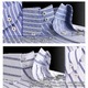 カラーステッチ ドゥエボットーニ ボタンダウンシャツ3枚セット ストライプ（ネイビー・ブルー・クリアブルーステッチ） 【Fresco フレスコ BType】 3L - 縮小画像3
