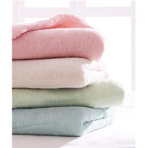 ～天使の肌ざわり～伸縮ふわふわ2重ガーゼケット【Pleaze】プリーゼ ブルー