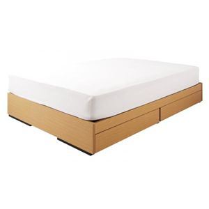 シンプル収納ベッド 【Slimo】 スリモ 【ボンネルコイルマットレス付き】 シングル ナチュラル - 拡大画像