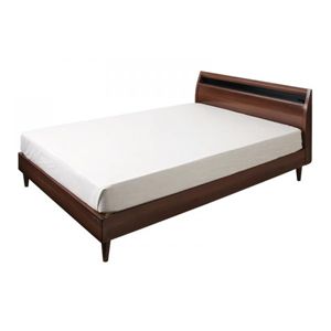 棚・コンセント付きデザインベッド 【Henes】 ヘネス 【国産ポケットコイルマットレス付き】 シングル