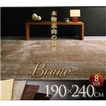 フェイクファーラグ 【Bruno】 ブルーノ 190×240 ダークブラウン