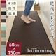 キッチンマット 60×150cm【humming】ライトブルー 15色から選べる!撥水・防汚・防ダニ・抗菌・防炎・制電機能付きキッチンマット【humming】ハミング
