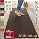 キッチンマット 60×180cm【humming】ピンク 15色から選べる!撥水・防汚・防ダニ・抗菌・防炎・制電機能付きキッチンマット【humming】ハミング