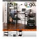 デスク【u-go.】シンプルスリムデザイン 収納付きパソコンデスク 【u-go.】ウーゴ／デスク（W100）単品 - 縮小画像2