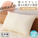 【日本製】体に優しい 洗える防ダニ布団 【amule】アミュレ 洗える枕単品