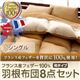 布団8点セット シングル ブラウンベージュ フランス産フェザー100%羽根布団8点セット 和タイプ