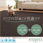 はっ水・防汚・防ダニ・抗菌機能付きラグ＆キッチンマット 【essen】 エッセン 130×190cm+60×150cm ベージュ