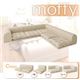 ソファーセット Cタイプ ベージュ フロアコーナーソファ【moffy】モフィ - 縮小画像1