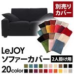 LeJOY（リジョイ） 20色から選べる！カバーリングソファ・ワイドタイプ 【別売りカバー】 2人掛け クールブラック