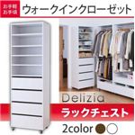 お手軽・お手頃ウォークインクローゼット【Delizia】デリジア ラックチェスト ダークブラウン