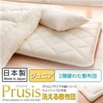 ダクロン（R）アクア中綿シリーズウォッシャブル布団【Prusis】プリュシス 3層硬わた敷布団：ジュニア アイボリー