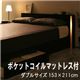 収納ベッド ダブル【Urban】【ポケットコイルマットレス付き】 ダークブラウン モダンライト付き収納ベッド【Urban】アーバン