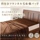衿付きフランネル毛布・敷パッド 衿付き2枚合わせ毛布【単品】 ベージュ