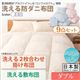 敷布団7点セット ダブル【フルリオ】アイボリー 東洋紡素材「アルファイン(R)」&「コンフォロフト(R)」使用 洗える防ダニ布団Flulio【フルリオ】7点セット 洗える2枚合わせ掛け布団 洗える敷布団タイプ