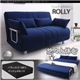 新ふたり寝られるカウチソファベッド【ROLLY】ローリー【バランス三つ折りマットレスセット】 ブラウンの写真