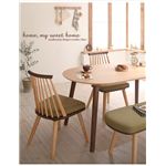 北欧デザイン ウィンザーチェアダイニング 【Le coeur】ルクール／4点セット テーブル＋チェア×2（カフェブラウン）＋ベンチ（カフェブラウン）