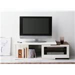 ハイグロス仕上げ伸縮TVボードシリーズ 【Grace-elas】グレース・エラス:ショートタイプ ホワイト