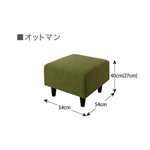 【単品】足置き(オットマン)【OLIVEA】ブラウン スタンダードソファ【OLIVEA】オリヴィア オットマン 商品写真2