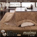 ふんわり省スペースこたつ掛けラグセット【mofmo】モフモ【掛け単品】長方形90 ブラウン