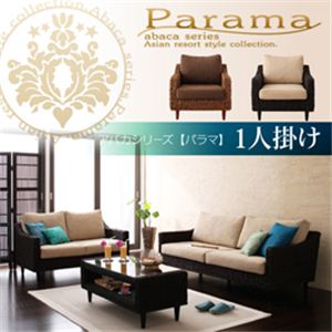 アバカシリーズ【Parama】パラマ 1人掛け 本体 ナチュラル（クッション：ブラウン）