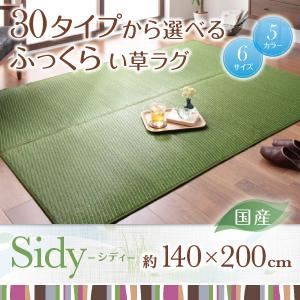 ラグマット 140×200cm【Sidy】ブラウン 30タイプから選べる国産ふっくらい草ラグ【Sidy】シディ - 拡大画像