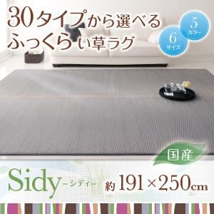 ラグマット 191×250cm【Sidy】ブラウン 30タイプから選べる国産ふっくらい草ラグ【Sidy】シディ - 拡大画像