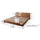 フロアベッド ダブル【J-Zee】【国産ポケットコイルマットレス付き】 ブラウン モダンデザインステージタイプフロアベッド【J-Zee】ジェイ・ジー - 縮小画像4