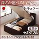 収納ベッド レギュラー セミダブル【縦開き】【Clory】【ボンネルコイルマットレス付】 ホワイト 新開閉タイプ&深さが選べるコンセント付きガス圧式跳ね上げ収納ベッド【Clory】クローリー
