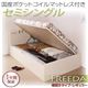 収納ベッド レギュラー セミシングル【横開き】【Freeda】【国産ポケットコイルマットレス付】 ホワイト 新開閉タイプが選べるガス圧式跳ね上げ大容量収納ベッド【Freeda】フリーダ