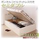 収納ベッド レギュラー セミダブル【横開き】【Freeda】【ボンネルコイルマットレス付】 ナチュラル 新開閉タイプが選べるガス圧式跳ね上げ大容量収納ベッド【Freeda】フリーダ