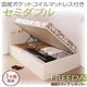 収納ベッド レギュラー セミダブル【横開き】【Freeda】【国産ポケットコイルマットレス付】 ダークブラウン 新開閉タイプが選べるガス圧式跳ね上げ大容量収納ベッド【Freeda】フリーダ