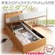 収納ベッド レギュラー セミダブル【縦開き】【Freeda】【羊毛デュラテクノマットレス付】 ナチュラル 新開閉タイプが選べるガス圧式跳ね上げ大容量収納ベッド【Freeda】フリーダ