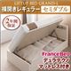収納ベッド レギュラー セミダブル【横開き】【Grand L】【デュラテクノマットレス付】 ホワイト 新開閉タイプが選べるガス圧式跳ね上げ大容量収納ベッド【Grand L】