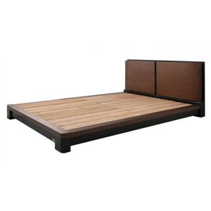 モダンライト・コンセント付きフロアベッド 【Dante】 ダンテ 【フレームのみ】 ワイドダブルの画像1