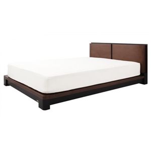 モダンライト・コンセント付きフロアベッド 【Dante】 ダンテ 【ボンネルコイルマットレス付】 ワイドダブルの画像1