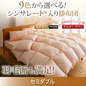 【単品】掛け布団 セミダブル アイボリー 9色から選べる!シンサレート入り掛布団 - 拡大画像