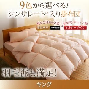 【単品】掛け布団 キング ワインレッド 9色から選べる! シンサレート入り掛布団 - 拡大画像