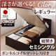 【組立設置費込】収納ベッド レギュラー セミシングル【縦開き】【ボンネルコイルマットレス付】【Clory】ナチュラル 開閉タイプ&深さが選べるコンセント付きガス圧式跳ね上げ収納ベッド【Clory】クローリー