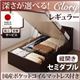 【組立設置費込】収納ベッド レギュラー セミダブル【縦開き】【国産ポケットコイルマットレス付】【Clory】ナチュラル 開閉タイプ&深さが選べるコンセント付きガス圧式跳ね上げ収納ベッド【Clory】クローリー
